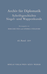 Vorderes Coverbild Archiv für Diplomatik, Schriftgeschichte, Siegel- und Wappenkunde
