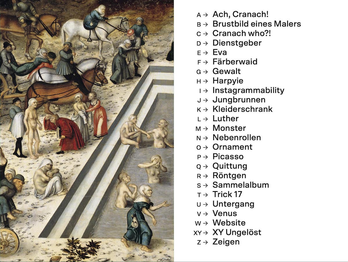 Beispielinhalt (Bild) Lucas Cranach: A–Z
