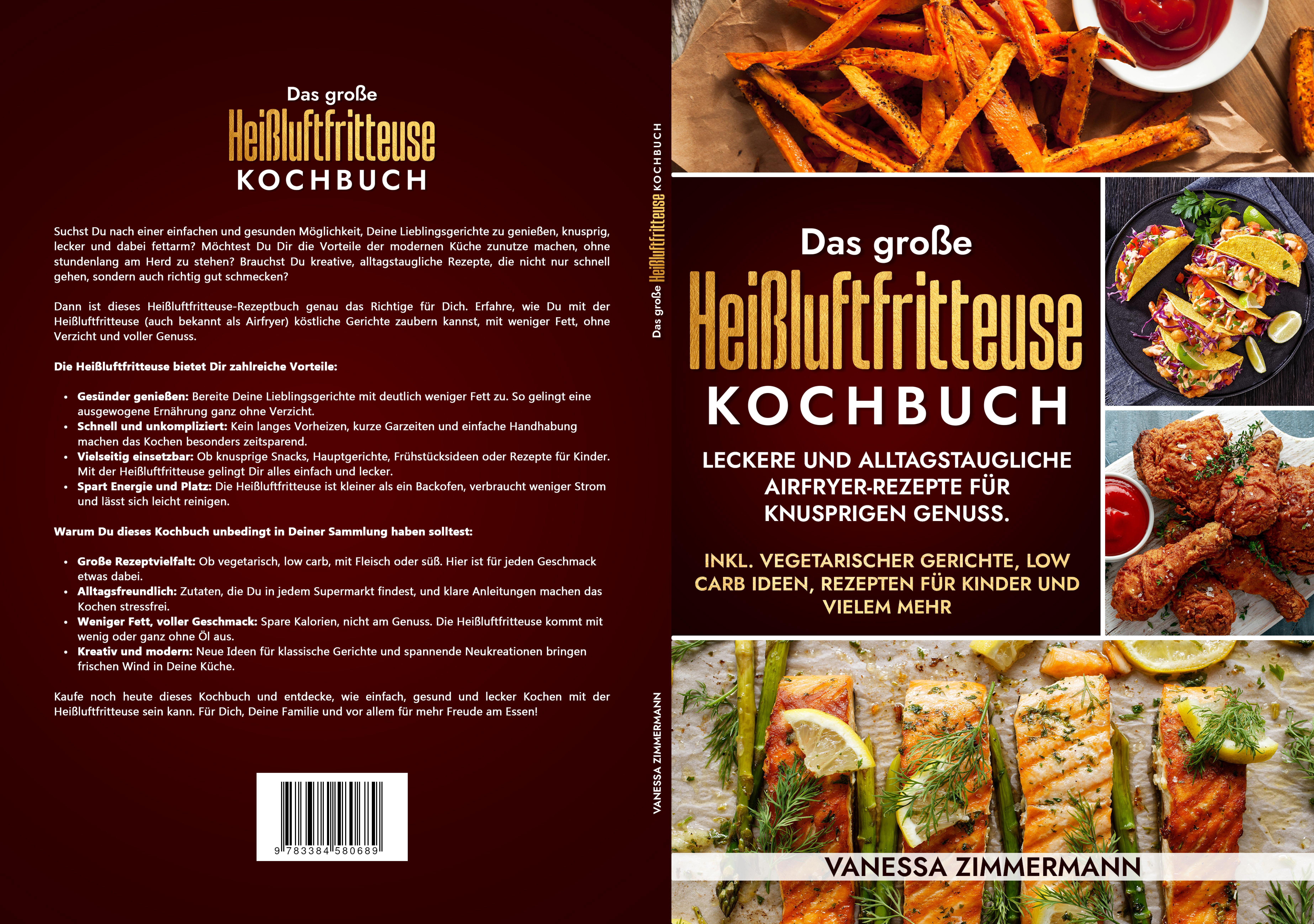 Gesamtes Coverbild Das große Heißluftfritteuse Kochbuch