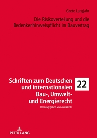 Vorderes Coverbild Die Risikoverteilung und die Bedenkenhinweispflicht im Bauvertrag