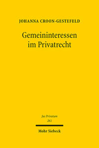Vorderes Coverbild Gemeininteressen im Privatrecht