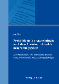 Vorderes Coverbild Preisbildung von Arzneimitteln nach dem Arzneimittelmarktneuordnungsgesetz