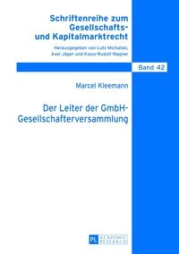 Vorderes Coverbild Der Leiter der GmbH-Gesellschafterversammlung