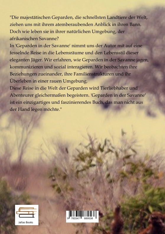 Rückseitencover Geparden in der Savanne
