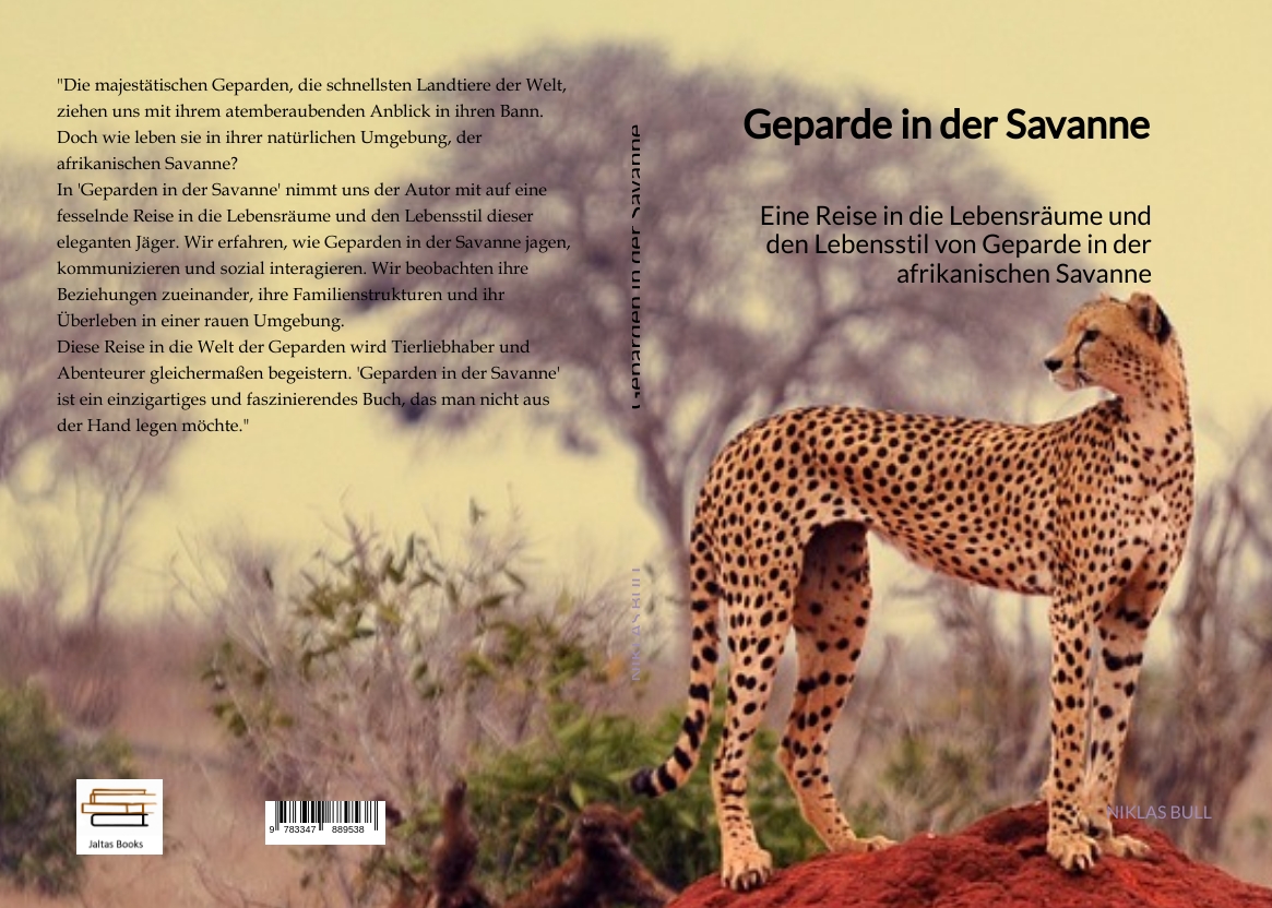 Gesamtes Coverbild Geparden in der Savanne