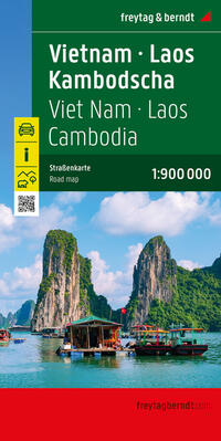 Vorderes Coverbild Vietnam - Laos - Kambodscha, Straßenkarte 1:900.000, freytag & berndt