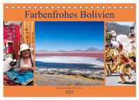 Vorderes Coverbild Farbenfrohes Bolivien (Tischkalender 2025 DIN A5 quer), CALVENDO Monatskalender