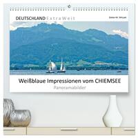 Vorderes Coverbild Weißblaue Impressionen vom Chiemsee (hochwertiger Premium Wandkalender 2026 DIN A2 quer), Kunstdruck in Hochglanz