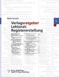 Vorderes Coverbild Verlagsratgeber Lektorat: Registererstellung