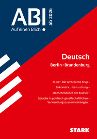 Vorderes Coverbild STARK Deutsch - Abi - Auf einen Blick! 2026 Berlin/Brandenburg