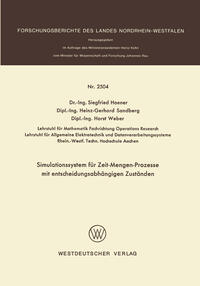 Vorderes Coverbild Simulationssystem für Zeit-Mengen-Prozesse mit entscheidungsabhängigen Zuständen