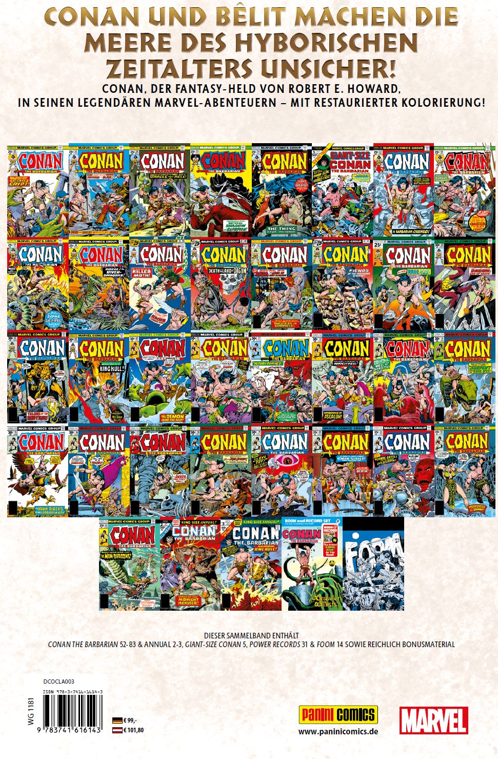 Rückseitencover Conan der Barbar: Classic Collection