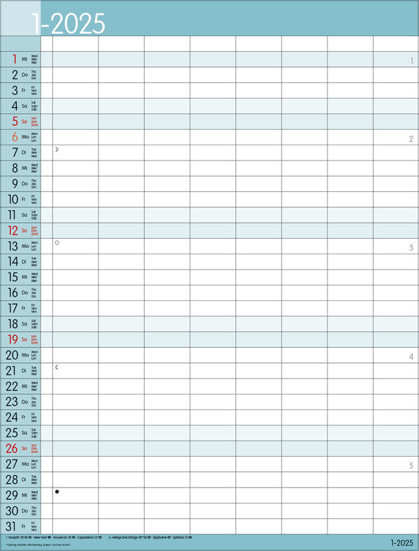 Beispielinhalt (Bild) XXL Family Timer 8 2025