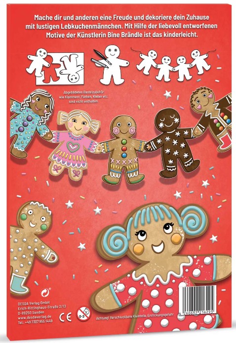 Rückseitencover Lebkuchenmännchen Bastelset