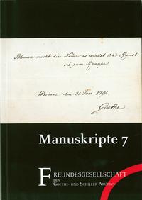 Vorderes Coverbild Manuskripte 7