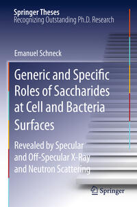 Vorderes Coverbild Generic and Specific Roles of Saccharides at Cell and Bacteria Surfaces