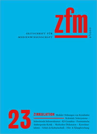 Vorderes Coverbild Zeitschrift für Medienwissenschaft 23
