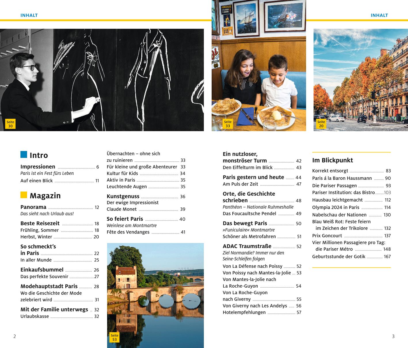 Beispielinhalt (Bild) ADAC Reiseführer plus Paris