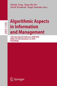 Vorderes Coverbild Algorithmic Aspects in Information and Management