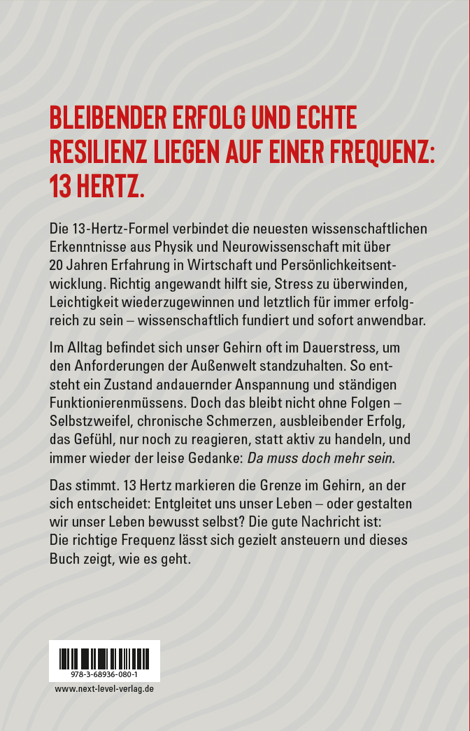 Rückseitencover Die 13 Hertz Formel