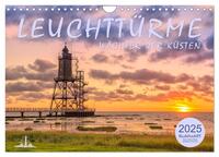 Vorderes Coverbild Leuchttürme - Wächter der Küsten (Wandkalender 2025 DIN A4 quer), CALVENDO Monatskalender