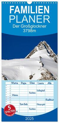 Vorderes Coverbild Familienplaner 2025 - Der Großglockner 3798m mit 5 Spalten (Wandkalender, 21 x 45 cm) CALVENDO