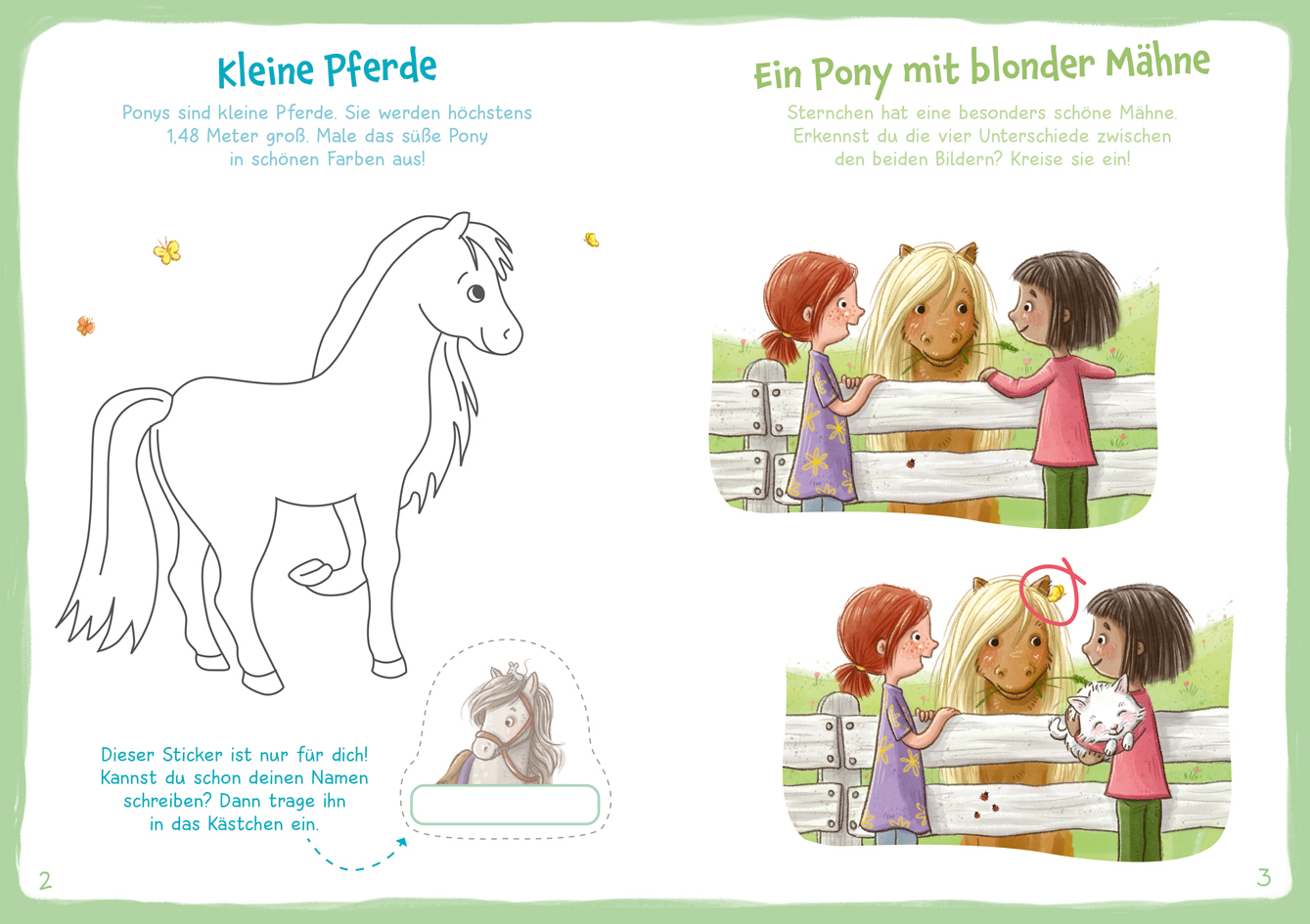 Beispielinhalt (Bild) WAS IST WAS Meine Welt Mach mit! Ponys