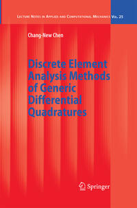 Vorderes Coverbild Discrete Element Analysis Methods of Generic Differential Quadratures