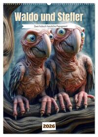 Vorderes Coverbild Waldo und Stefler (Wandkalender 2026 DIN A2 hoch), CALVENDO Monatskalender