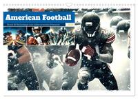 Vorderes Coverbild American Football - Durch KI-Technologie zum Leben erweckte Momente (Wandkalender 2025 DIN A3 quer), CALVENDO Monatskalender