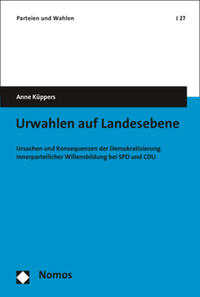 Vorderes Coverbild Urwahlen auf Landesebene