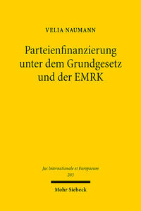 Vorderes Coverbild Parteienfinanzierung unter dem Grundgesetz und der EMRK