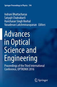 Vorderes Coverbild Advances in Optical Science and Engineering