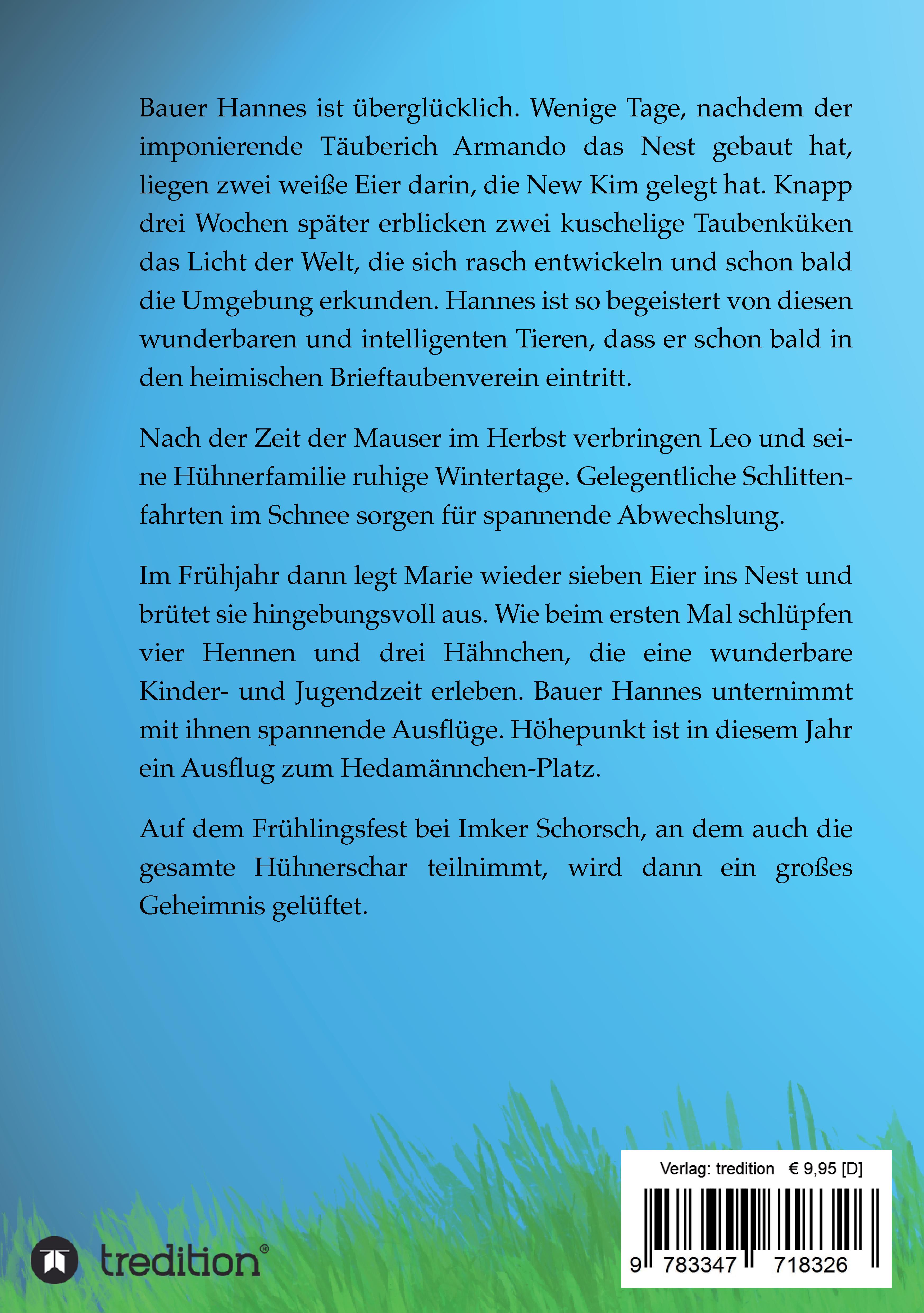 Rückseitencover Leo, der Mähnenhahn und Biene Turtel