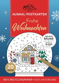 Vorderes Coverbild Frohe Weihnachten I 20 Ausmal-Postkarten
