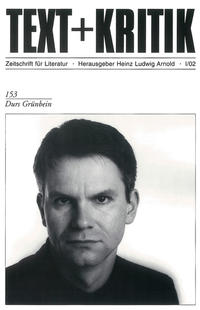 Vorderes Coverbild Durs Grünbein