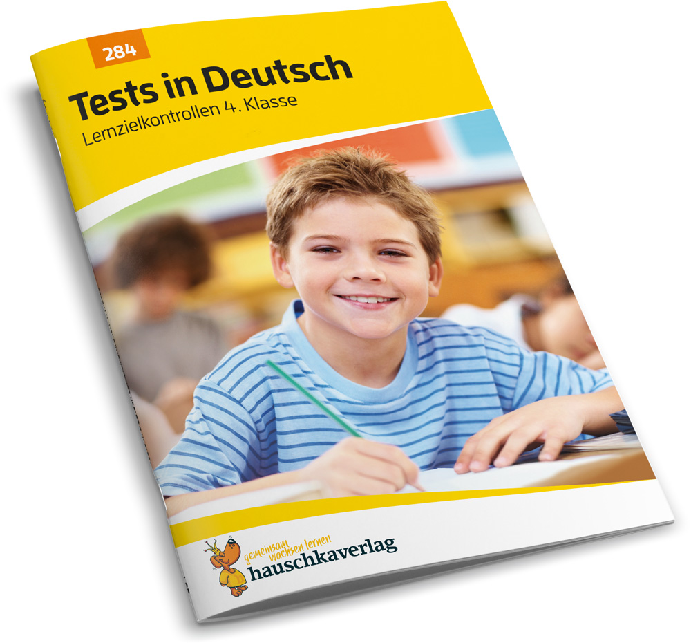 Beispielinhalt (Bild) Übungsheft mit Tests in Deutsch 4. Klasse