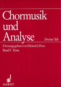 Vorderes Coverbild Chormusik und Analyse