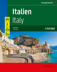 Vorderes Coverbild Italien, Autoatlas 1:150.000, freytag & berndt