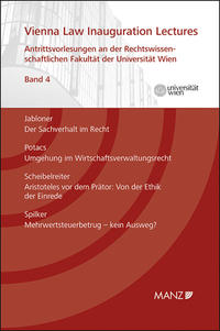 Vorderes Coverbild Vienna Law Inauguration Lectures Antrittsvorlesungen an d. Rechtswissenschaftlichen Fakultät der Universität Wien