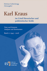 Vorderes Coverbild Karl Kraus im Urteil literarischer und publizistischer Kritik