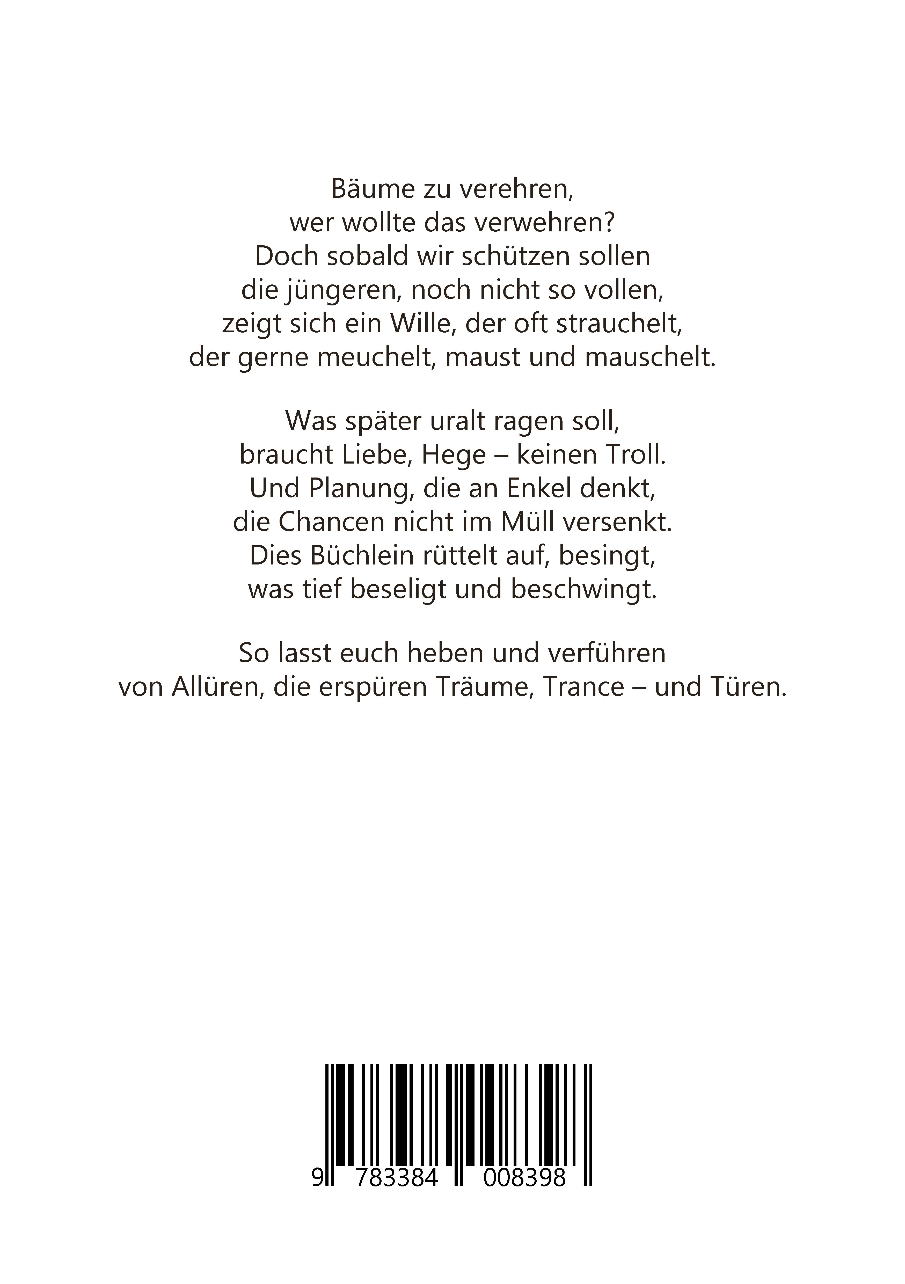 Rückseitencover Was wären wir ohne Bäume?