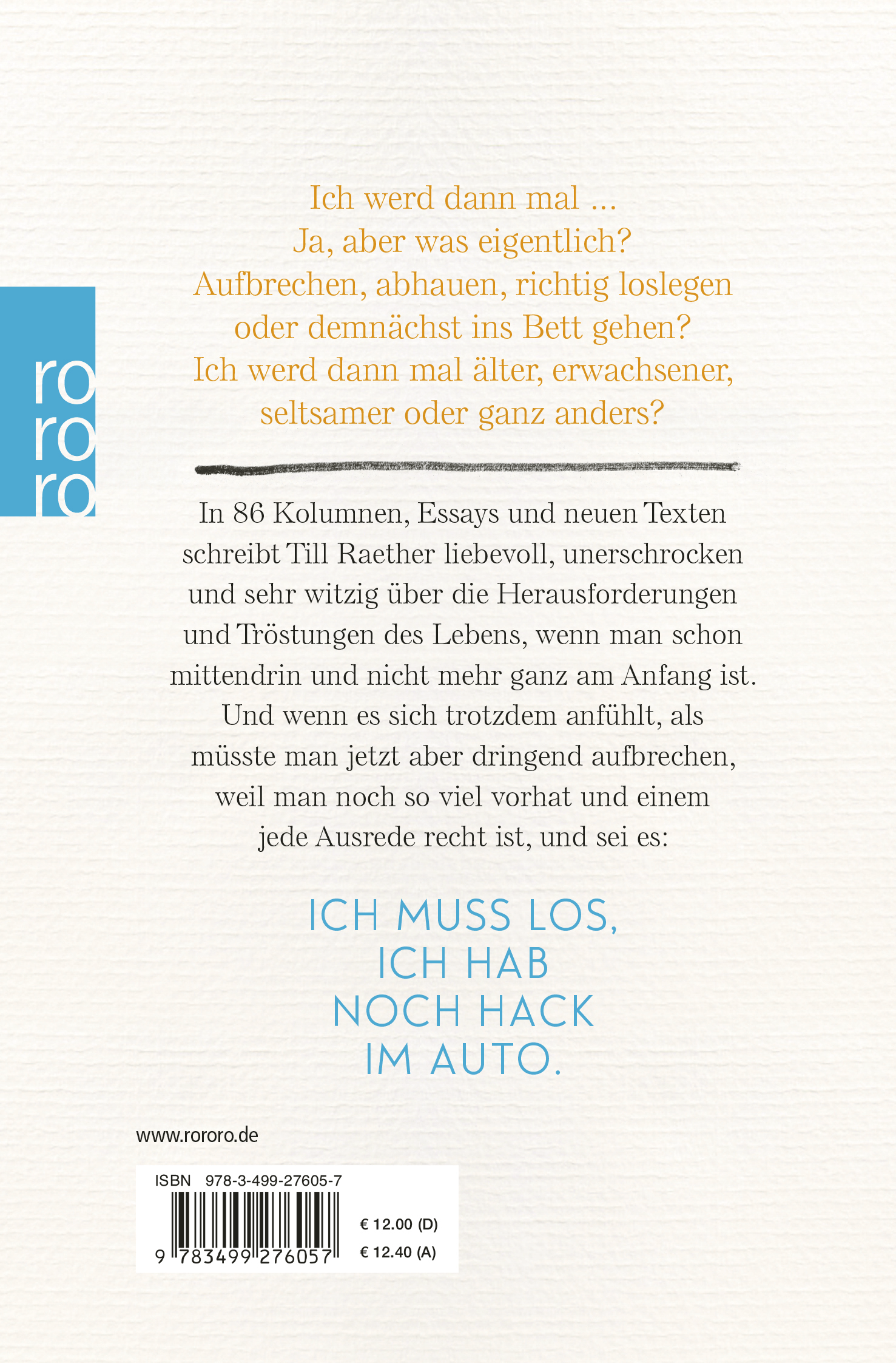 Rückseitencover Ich werd dann mal ...