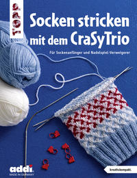 Vorderes Coverbild Socken stricken mit dem CraSyTrio (kreativ.kompakt.)