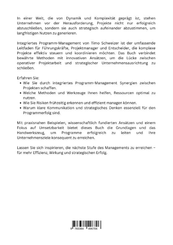 Rückseitencover Integriertes Programm-Management