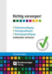 Vorderes Coverbild Richtig vorsorgen!