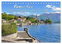 Vorderes Coverbild Comer See - Mediterraner Charme in alpiner Landschaft (Tischkalender 2025 DIN A5 quer), CALVENDO Monatskalender