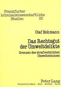 Vorderes Coverbild Das Rechtsgut der Umweltdelikte