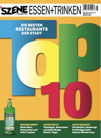 Vorderes Coverbild SZENE HAMBURG ESSEN + TRINKEN TOP TEN 2024/2025