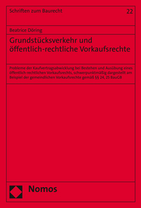 Vorderes Coverbild Grundstücksverkehr und öffentlich-rechtliche Vorkaufsrechte
